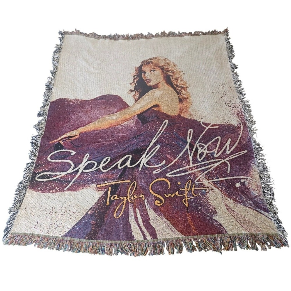 Taylor Swift Speak Now‎ Woven Throw Blanket Tapestry  51x64 Fringe